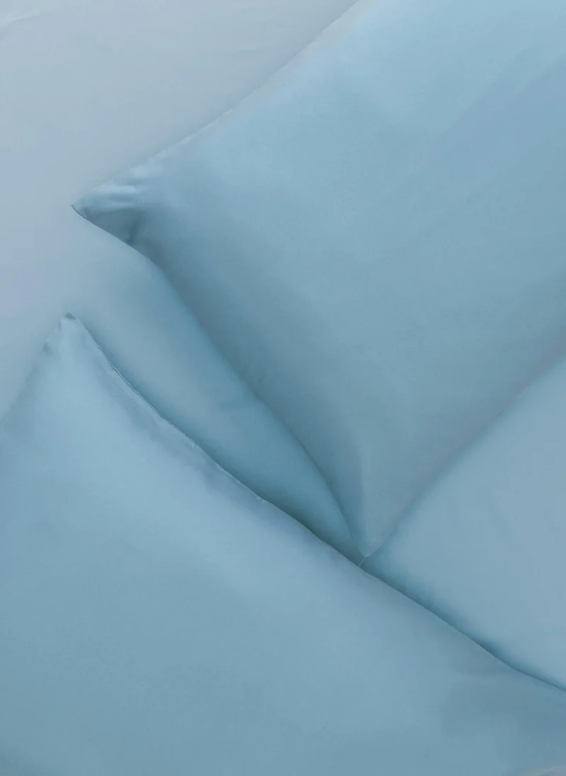 Matalan Blue Super Soft Fitted Bed Sheet & Pillowcase Bundle